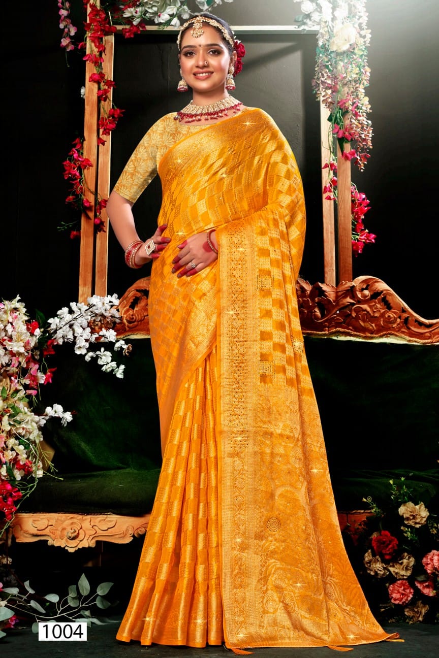 Darpan Saroski Vol 4 By Saroj Organza Designer Wedding Sarees Wholesale Market In Surat
